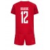 Maillot de foot Danemark Kasper Dolberg #12 Domicile vêtements enfant Monde 2022 Manches Courtes (+ pantalon court)